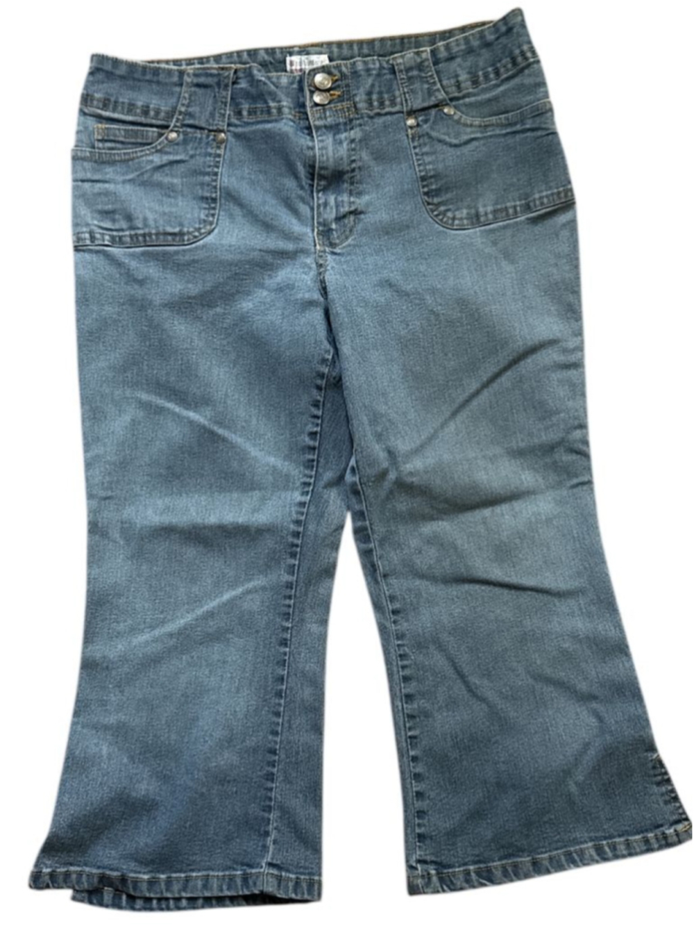 Juniors No Boundaries Blue Cropped Jeans Size 11 #438